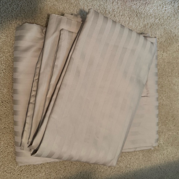 IKEA Striped Beige Twin Bed Duvet Cover - Picture 2 of 2